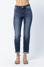 Load image into Gallery viewer, Dark Cuffed Slim Jean