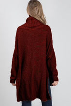 Load image into Gallery viewer, Burgundy Turtleneck Sweater