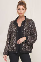 Load image into Gallery viewer, Sequin Bomber Jacket