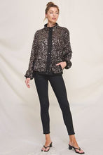 Load image into Gallery viewer, Sequin Bomber Jacket
