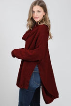 Load image into Gallery viewer, Burgundy Turtleneck Sweater