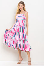 Load image into Gallery viewer, Pink Multi Colored Midi Dress