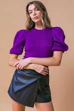 Load image into Gallery viewer, Purple Ribbed Sweater