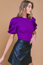 Load image into Gallery viewer, Purple Ribbed Sweater