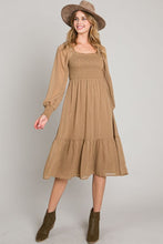 Load image into Gallery viewer, Tiered Lurex Midi Dress