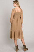 Load image into Gallery viewer, Tiered Lurex Midi Dress