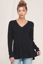 Load image into Gallery viewer, Waffle V-Neck Sweater