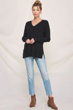 Load image into Gallery viewer, Waffle V-Neck Sweater