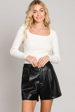 Load image into Gallery viewer, Pleather High Waist Shorts
