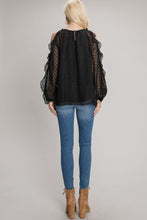 Load image into Gallery viewer, Ruffled Cold-Shoulder Blouse