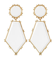 Load image into Gallery viewer, Rhombus&amp; Round Statement Earrings