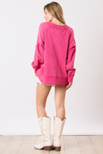Load image into Gallery viewer, Mineral Washed Terry&amp; Cotton Gauze V-neck