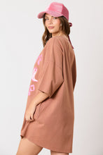 Load image into Gallery viewer, Acid Wash Ribbon&amp; Western Boots Graphic Oversized Tee