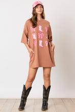 Load image into Gallery viewer, Acid Wash Ribbon&amp; Western Boots Graphic Oversized Tee