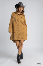 Load image into Gallery viewer, Western Print Corduroy Dress
