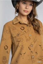 Load image into Gallery viewer, Western Print Corduroy Dress