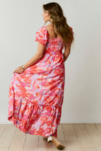 Load image into Gallery viewer, Floral Print Double Sleeve Maxi Dress