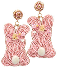 Load image into Gallery viewer, Easter Bunny&amp; Flower Bead Earring