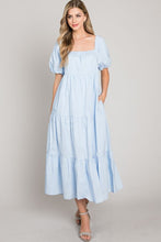 Load image into Gallery viewer, Ruff Sleeve Tiered Dress