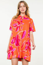 Load image into Gallery viewer, Short Sleeve Flower Print Dress