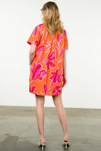 Load image into Gallery viewer, Short Sleeve Flower Print Dress