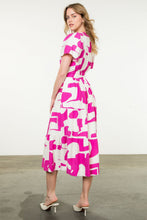 Load image into Gallery viewer, Short Sleeve Tiered Print Dress