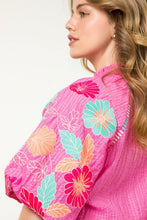 Load image into Gallery viewer, Embroidered Puff Sleeve Top