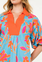 Load image into Gallery viewer, Puff Sleeve Flower Print Dress