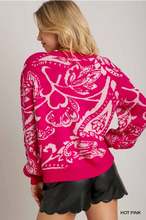 Load image into Gallery viewer, Floral Round Neck Sweater