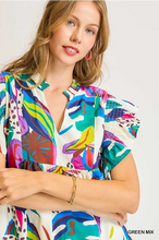 Load image into Gallery viewer, Tropical Flutter Sleeve Babydoll Dress