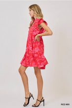 Load image into Gallery viewer, Ruffle Sleeve Floral Mini Dress