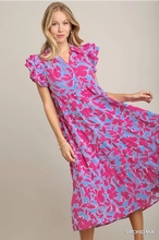 Load image into Gallery viewer, Two Toned Collared Midi Dress
