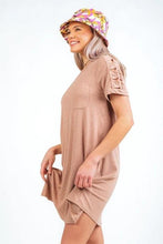 Load image into Gallery viewer, Ribbed Space Dye Lattice Sleeve Dress