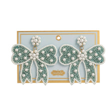 Load image into Gallery viewer, Bow Beaded Earrings