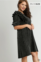 Load image into Gallery viewer, Ruffle Sleeve Plus Dress