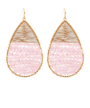 Load image into Gallery viewer, Bead&amp; Wire Teardrop Earrings