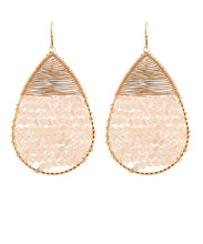 Load image into Gallery viewer, Bead&amp; Wire Teardrop Earrings
