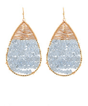 Load image into Gallery viewer, Bead&amp; Wire Teardrop Earrings