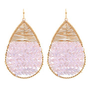 Load image into Gallery viewer, Bead&amp; Wire Teardrop Earrings