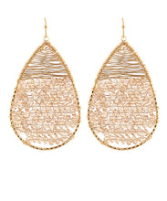 Load image into Gallery viewer, Bead&amp; Wire Teardrop Earrings