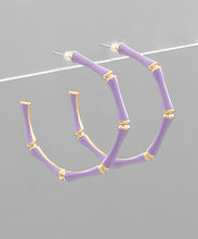 Load image into Gallery viewer, Epoxy Bamboo Shape Earrings