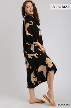 Load image into Gallery viewer, Leopard Black Mix Plus Dress