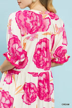 Load image into Gallery viewer, Floral Print Maxi Dress with Contrast Trim
