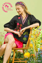 Load image into Gallery viewer, Black Floral Top