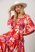 Load image into Gallery viewer, Smocked Palm Leaf Printed Dress