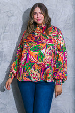 Load image into Gallery viewer, Green Fuchsia Mix Plus Top