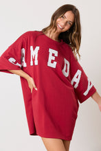 Load image into Gallery viewer, Cotton "Gameday" Sequin Tee Dress