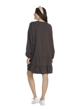 Load image into Gallery viewer, Black Sweatshirt Dress