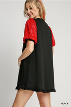 Load image into Gallery viewer, "Touch Down" Sequin Sleeve Dress