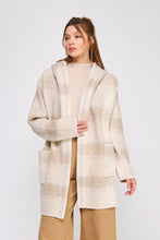 Load image into Gallery viewer, Plaid Sweater Hoodie Cardigan